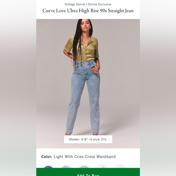 Abercrombie & Fitch “the 90s straight ultra high rise” - Picture 7 of 7